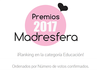 Puesto 21 en los premios de Educación Madresfera 2017