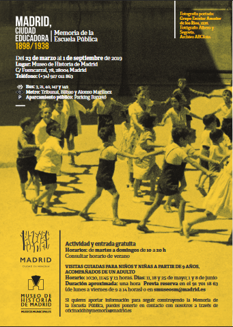 Exposición «Madrid, ciudad educadora 1898/1938. Memoria de la Escuela Pública».